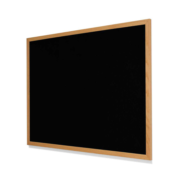 Guilford of Maine FR701 Black Cork Board with Narrow Red Oak Frame